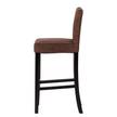 Barstuhl Nello I (2er-Set) Braun - Massivholz - Textil - 43 x 109 x 53 cm