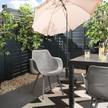 Gartenstuhl Pero aus Kunststoff 2er-Set Stahl / Polypropylen - Taupe
