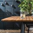 Ausziehbarer Gartentisch Coba aus Akazie Teilmassivholz Akazie / Aluminium - Braun