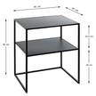 Beistelltisch Melbourne Metall - Schwarz - Höhe: 60 cm