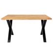 Table Trelleborg I Chêne massif / Métal - Noir / 140 x 95 cm