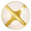 Wandleuchte Cross I Aluminium / Kunststoff - 1-flammig - Messing - Messing