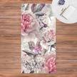 Tappeto Peonie acquarellate Vinile / Poliestere - 110 x 220 cm