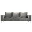 3-Sitzer Sofa Sides Webstoff Blonda: Grau