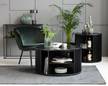 Tavolino Sienna MDF / Acciaio / Impiallacciatura in vero legno - Nero
