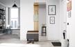 Compacte garderobe Kilden donkergrijs/eikenhouten look