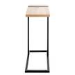 Tavolino Strathy B MDF / Acciaio - Effetto rovere nodato - Effetto simil quercia selvatica