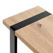 Tavolino Strathy B MDF / Acciaio - Effetto rovere nodato - Effetto simil quercia selvatica