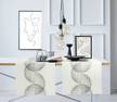 Runner 5702 Viscosa / Poliestere - Nero / Bianco - 48 x 140 cm - Nero / Bianco
