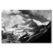 Afbeelding Himalaya massief sparrenhout/textielmix - 80 x 120 cm - Zwart/wit