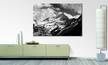 Afbeelding Himalaya massief sparrenhout/textielmix - 80 x 120 cm - Zwart/wit