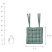 Stuhlkissen mit Bändchen SOLID Baumwolle / Polyester - Türkis