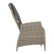 COMFORT  Gartensessel verstellbar Braun - Polyrattan - 60 x 112 x 70 cm