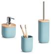 WC-Bürstenhalter + WC-Bürste, blau Blau - Keramik - 10 x 38 x 10 cm