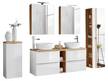 Set mit Doppel-Keramik-Waschtisch 260cm Weiß - Holzwerkstoff - 260 x 190 x 48 cm