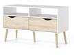 TV-Schrank mit zwei Schubladen Weiß - Holzwerkstoff - 40 x 58 x 99 cm