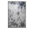 Tableau peint à la main Stonewashed Noir - Gris - Textile - Bois massif - 83 x 123 x 6 cm