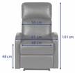 LEX Relax Sessel SVITA LEX Relaxsessel Kunstleder Schwarz - Schwarz