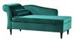 KAWOLA Recamiere SARAH Velvet 163x77x74 KAWOLA Polsterliege SARAH Ottomane Recamiere Velvet grün 163x77x73cm - Grün