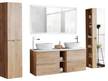 Badmöbel Komplett-Set mit Doppelbecken Braun - Holzwerkstoff - 260 x 190 x 48 cm