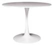 Runder Tisch Weiß - Metall - 100 x 75 x 100 cm