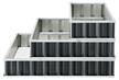 Pflanzbeet Renswoude Grau - Metall - 118 x 60 x 118 cm