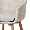 Gartenstuhl Paterna I Polyrattan/Teakholz massiv - Alabaster