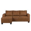 Divano angolare Greenwood Cognac - Longchair preimpostata a sinistra