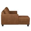 Divano angolare Greenwood Cognac - Longchair preimpostata a sinistra