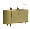 KAWOLA Sideboard MARIA Marmorplatte KAWOLA Sideboard MARIA Marmorplatte Kunstleder olivgrün - Gold - Grün