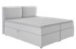 Clara Boxspringbett mit Bettkästen Silber