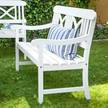 Panca da giardino Eternal Legno massello di acacia - Bianco - Larghezza: 128 cm