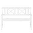 Panca da giardino Eternal Legno massello di acacia - Bianco - Larghezza: 128 cm