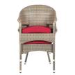Poltrona da giardino Felice (in set 2) Polyrattan / Rosso