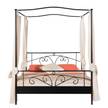 Himmelbett Olbia Schwarz / Hellbeige - 160 x 200cm
