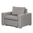Schlafsessel Latina Basic Webstoff - Stoff Doran: Grau