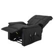 Massagesessel Cubillo Echtleder - Schwarz