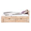 Letto EosWOOD Legno massello di quercia - Quercia oliata bianca - 180 x 200cm