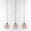 Suspension Nasp Verre / Laiton - 3 ampoules