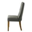 Gestoffeerde stoelen Waroona (2-delig) (2-delige set) - geweven stof/massief eikenhout - grijs/eikenhout