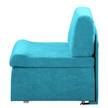 Slaapfauteuil Disley geweven stof - Aquablauw - Zonder armleuningen