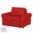 Fauteuil convertible Latina II Imitation cuir - Rouge