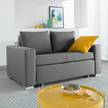 Schlafsofa Latina Basic Webstoff - Stoff Doran: Grau - Breite: 153 cm