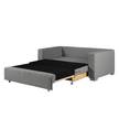 Schlafsofa Latina Basic Webstoff - Stoff Doran: Grau - Breite: 153 cm