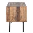 Scrivania con cassetti e anta TAMATI Legno massello di pino / acciaio inossidabile - pino / nero