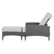 Set di poltrone Paradise Lounge con poggiapiedi - Polyrattan grigio
