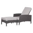Set di poltrone Paradise Lounge con poggiapiedi - Polyrattan grigio