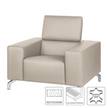 Fauteuil Varberg XXL Cuir véritable taupe