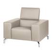 Fauteuil Varberg XXL Cuir véritable taupe