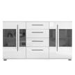 Sideboard Farson Hochglanz Weiß / Weiß